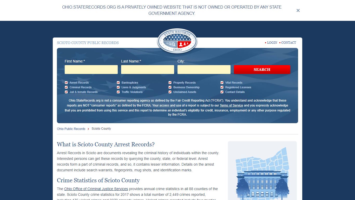 Scioto County Arrest, Court, and Public Records | StateRecords.org